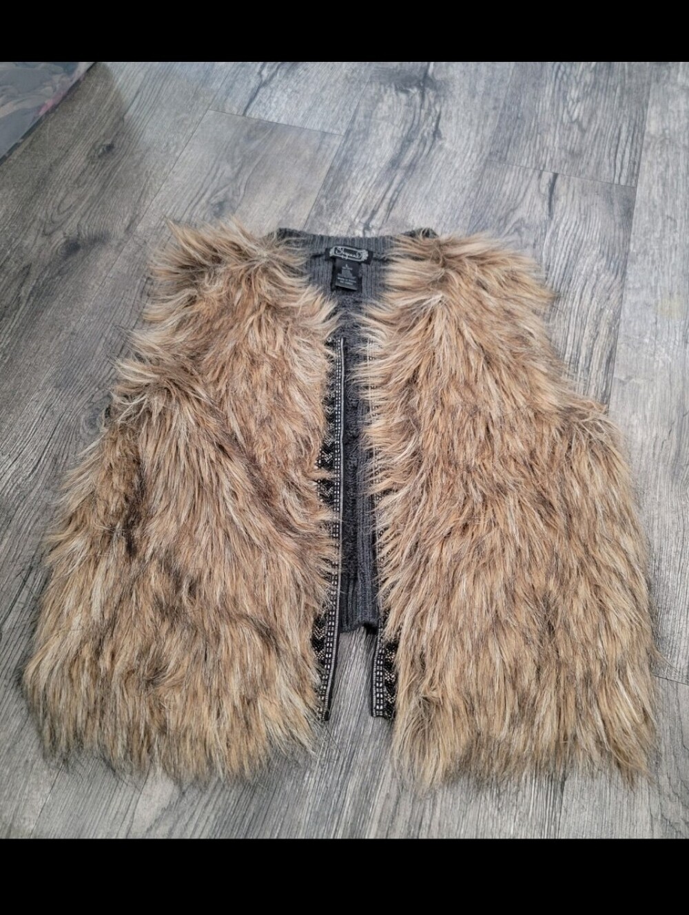 Shyanne Faux Fur Vest in Warm Taupe Brown